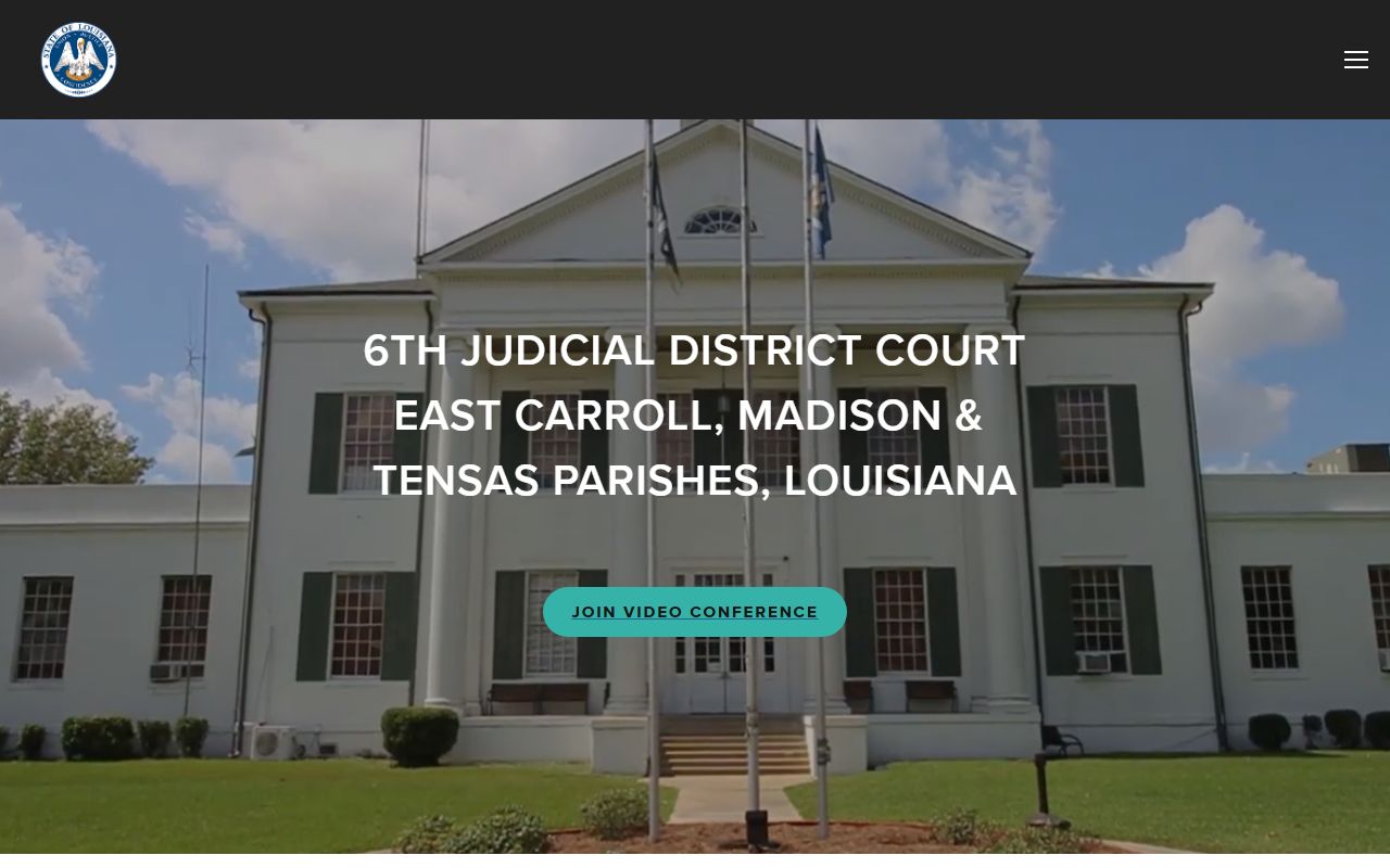 Tensas Parish District Court Sixth Judicial District Court homepage