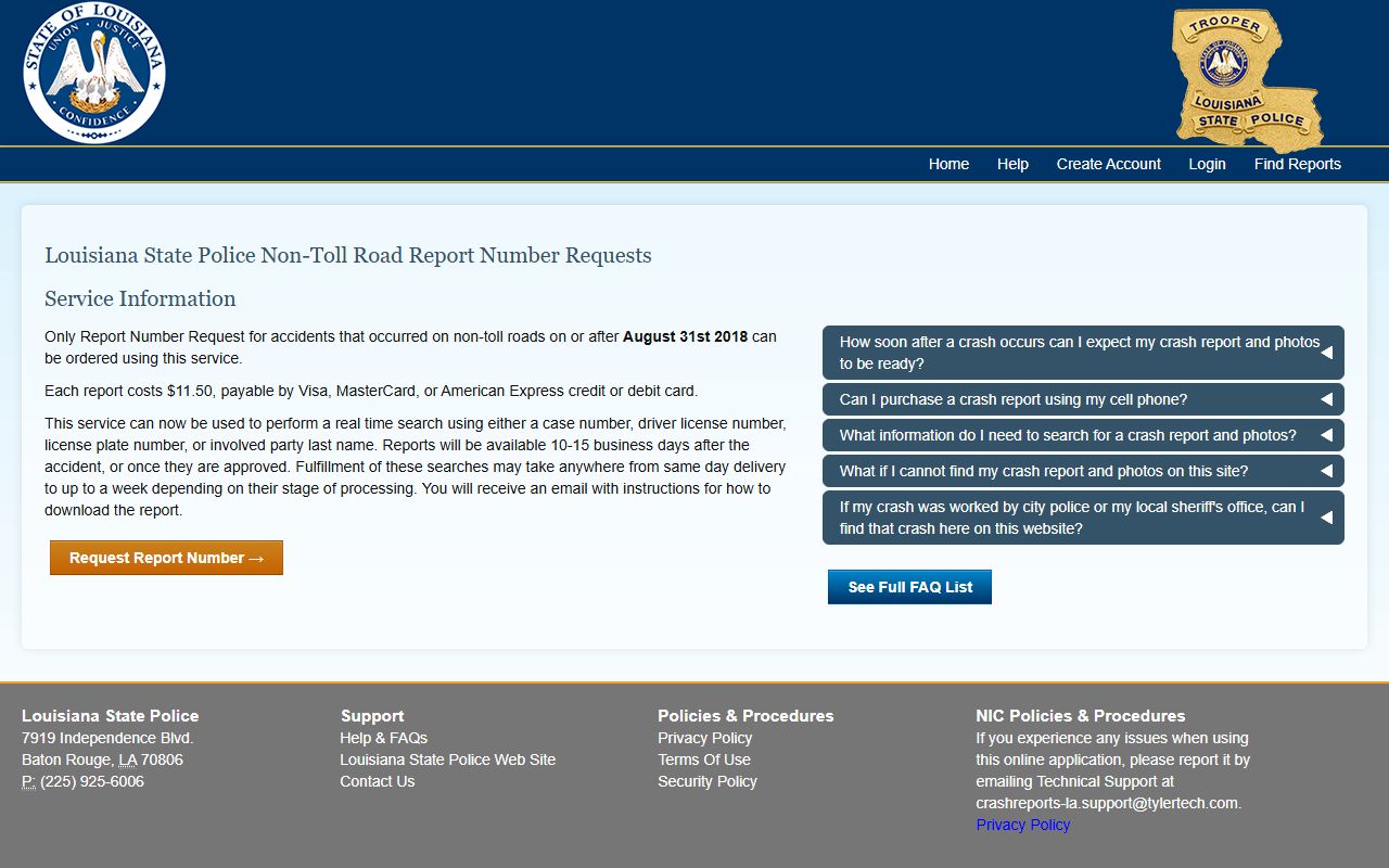 Tensas Parish traffic court records Louisiana crash report portal